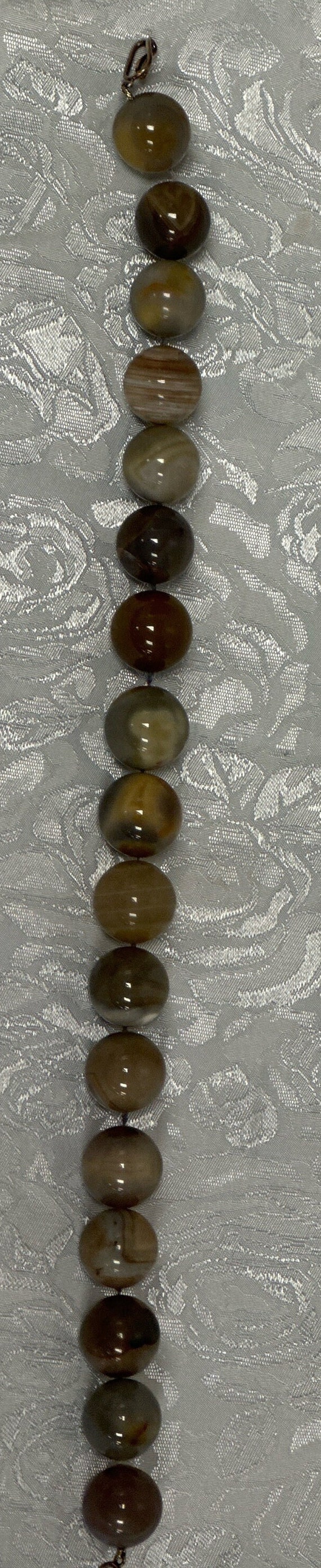 Gorgeous Vintage Agate Necklace With Extra Large … - image 6