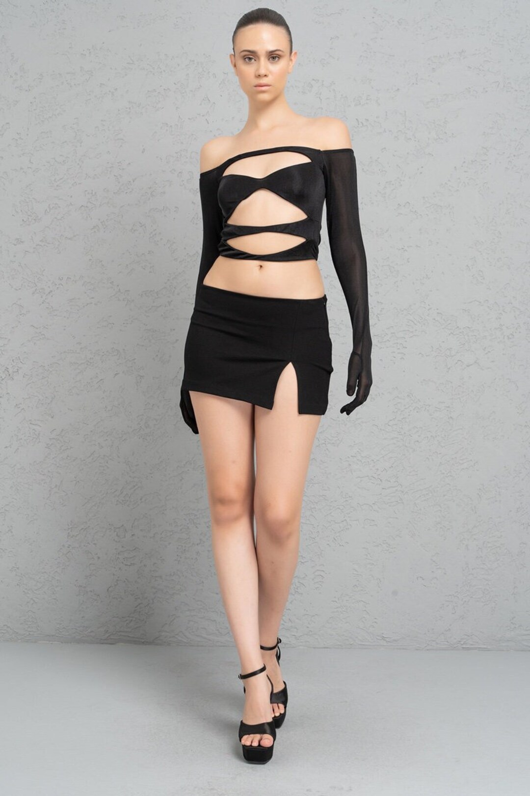 Slit Skirt Black
