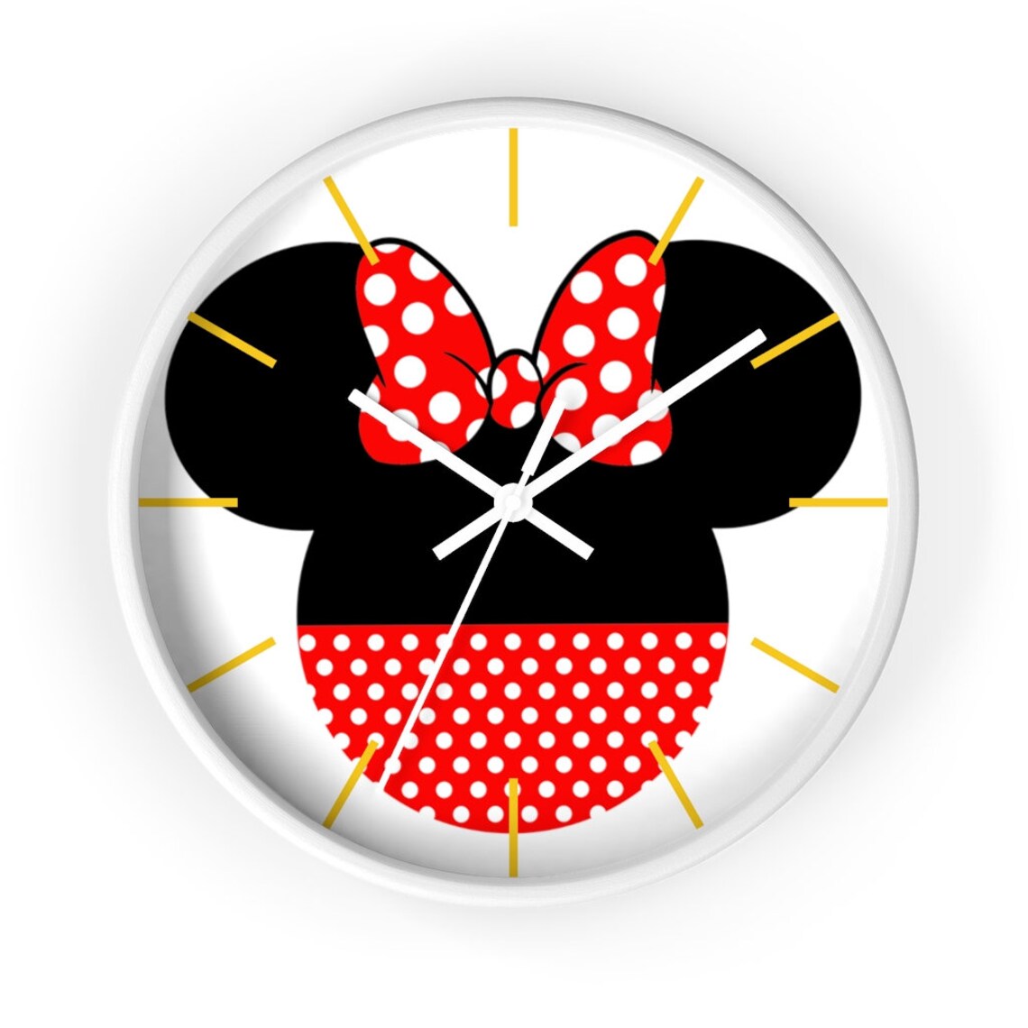 Minnie Mouse Wall Clock Disney Wall Clock 10inch Wall Etsy