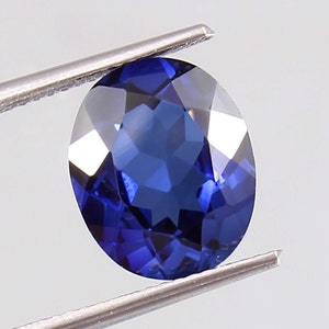 AAA Grade 10x12 MM Genuine Blue Sapphire Loose Oval Gemstone Cut, Excellent Quality Ceylon Sapphire Gemstone For Ring & Jewelry 5.35 Carat