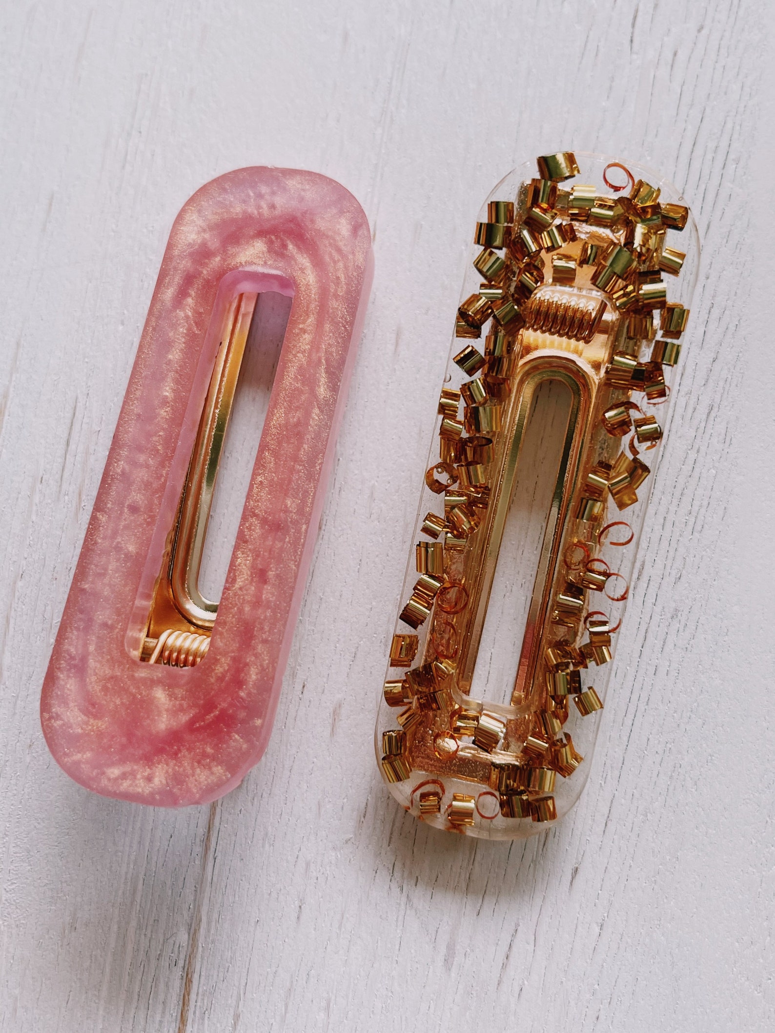 Rectangle Resin Hair Clips Set of 2 Hair Accessories Etsy