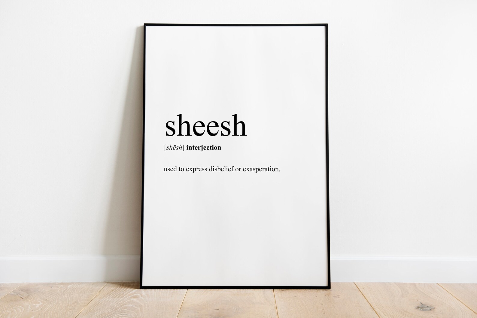 Sheesh Dictionary Definition Digital Print Gallery Wall Etsy