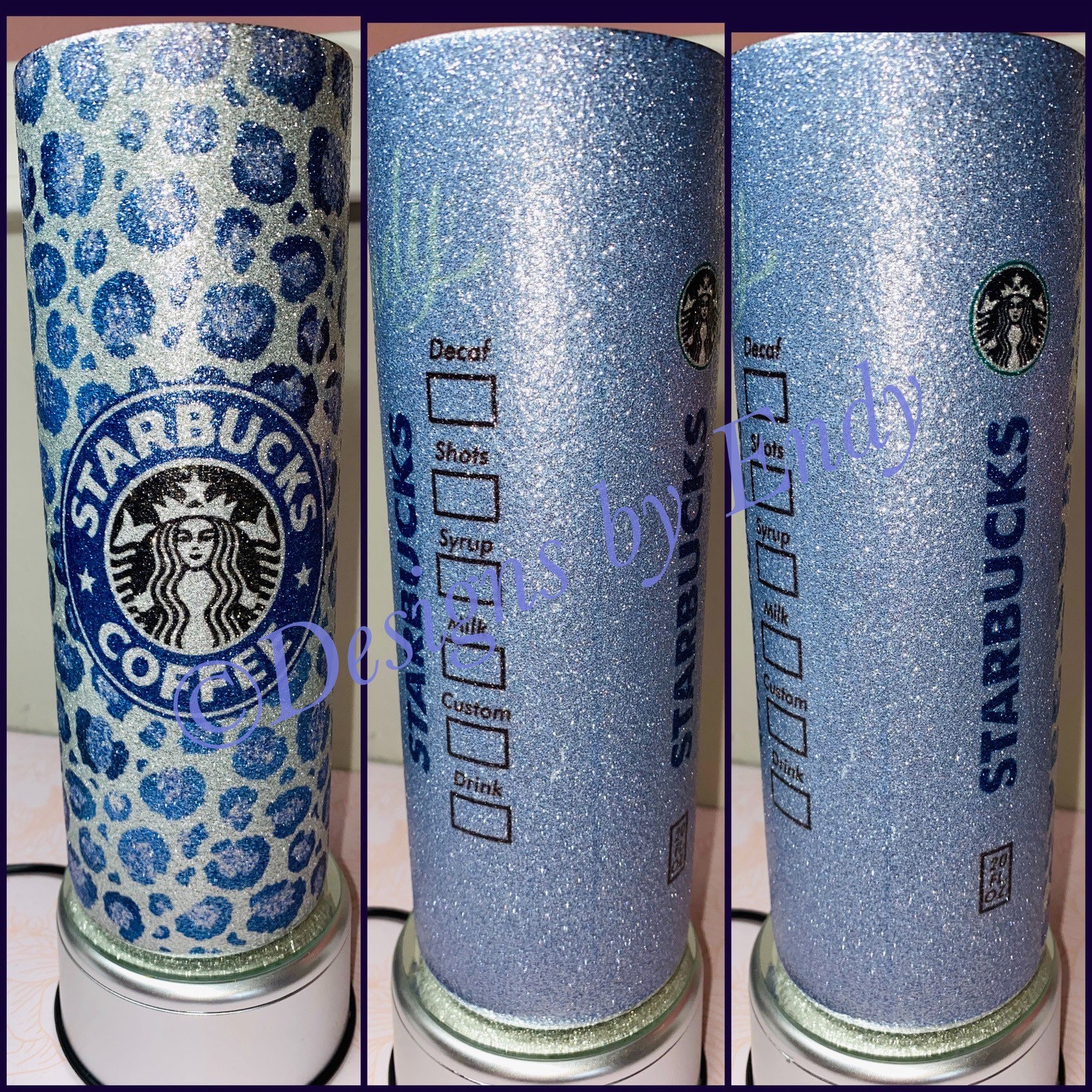 Glitter Starbucks tumbler Etsy