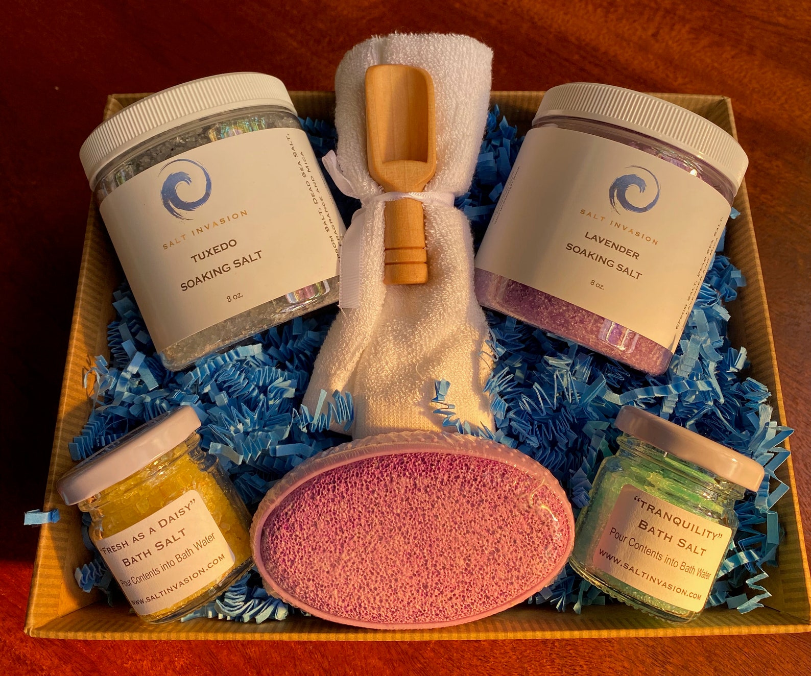 Bath Salt Soaking Salt Gift Basket GREAT HOUSEWARMING Etsy