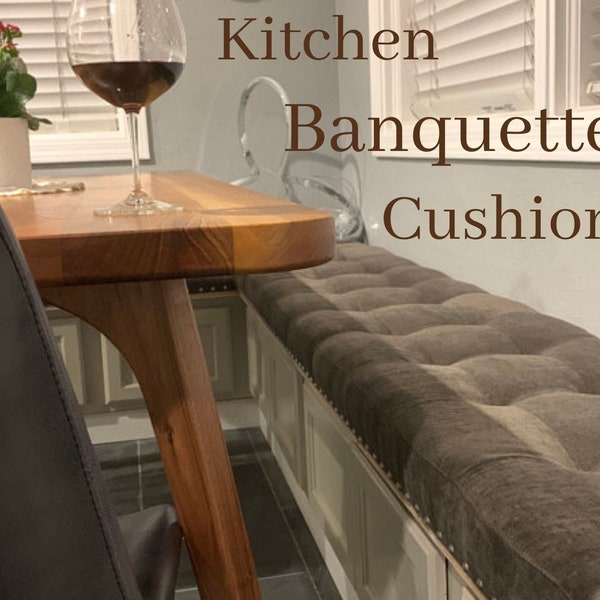 Kitchen Banquette Cushions - Window Seat Cushions - Made to Order Custom Size Cushion