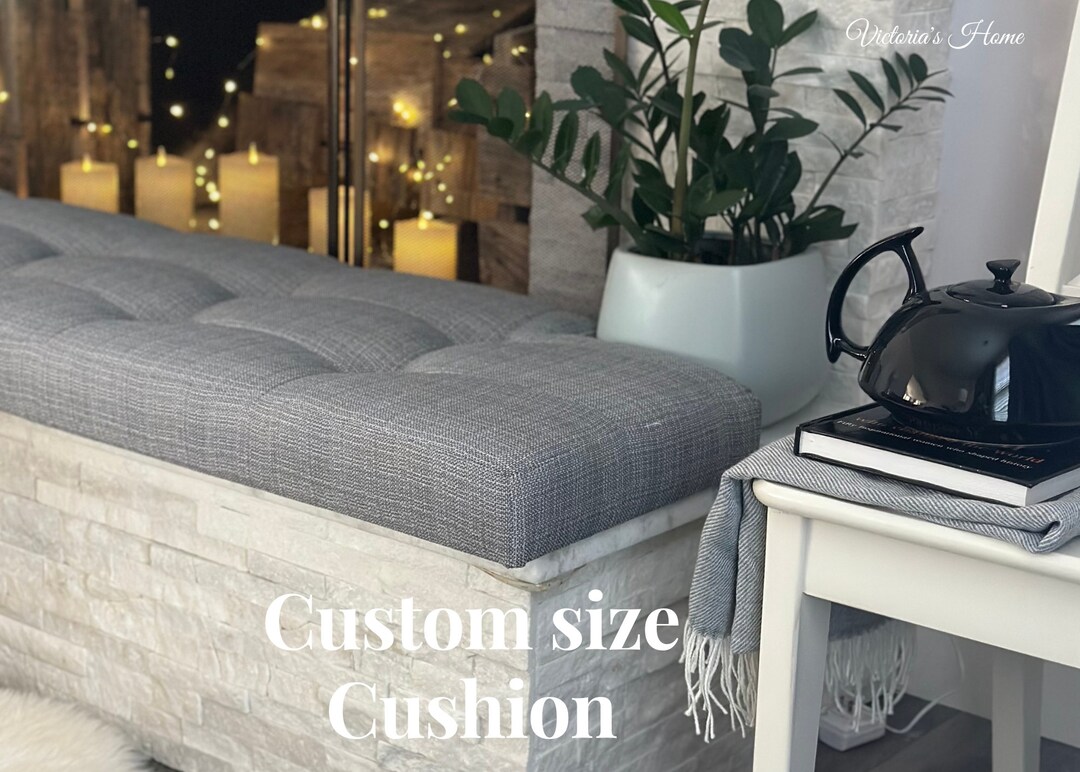 Custom Size Cushion - Fireplace Cushion - Window Seat - Kitchen ...