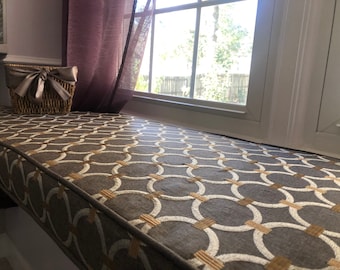 Custom Window Seat Cushion - Custom Bench Cushion - High quality Durable Upholstery Fabric