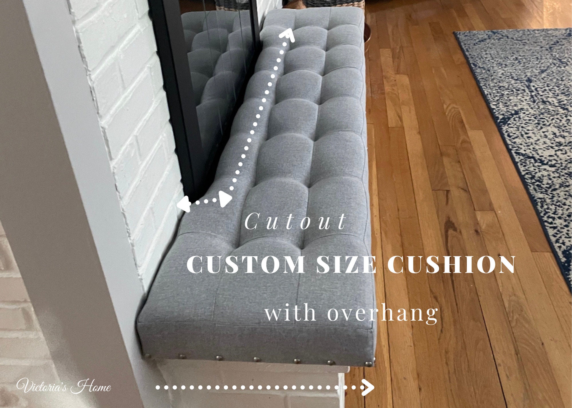 Custom Cushion Fireplace Custom Size Cushion Bench Cushion Free Quote &  Fast Shipping 