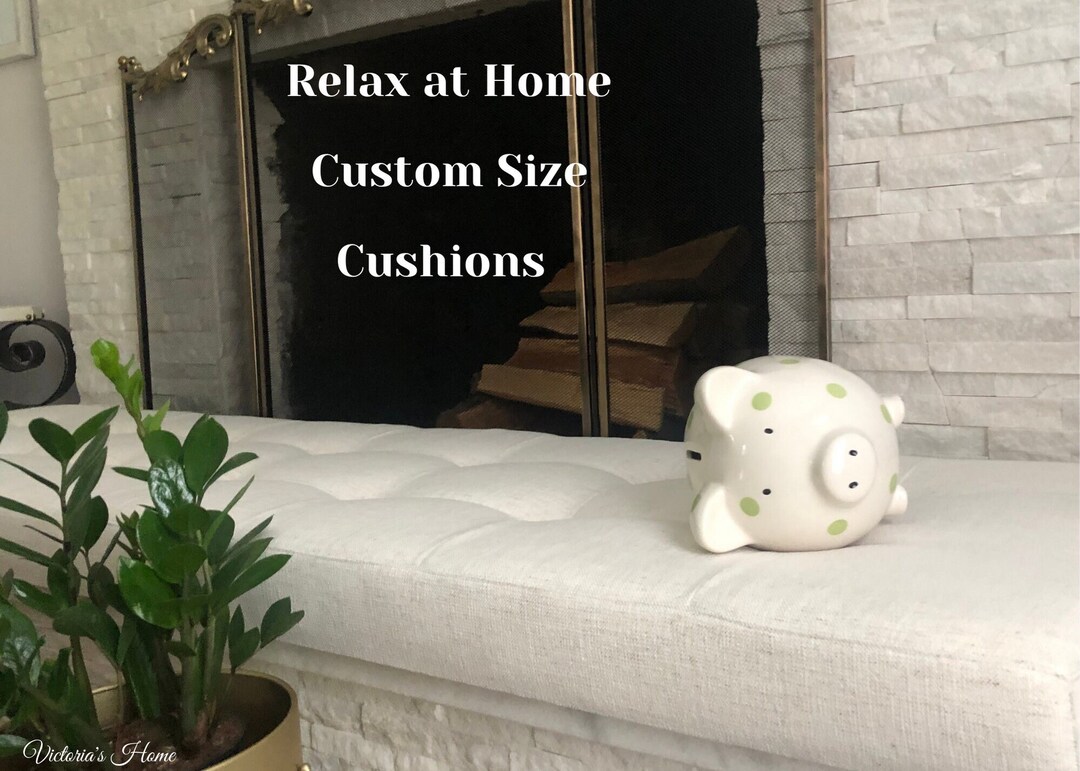 Custom Size Cushions Tufted Cushions Fireplace Cushion Etsy