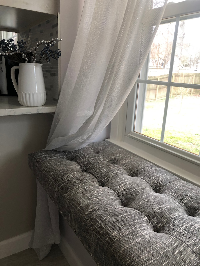 Custom Size Cushion Faux Leather Cushion Tufted Cushion Etsy