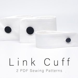 Faux Cuffs Sewing Pattern | Cosplay Cuffs | Detachable  Link Cuffs | Shirt Cuffs Sewing Pattern With Easy Instructions and Printable at Home