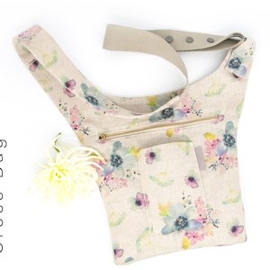 Sac bandoulière | Sac esthétique | Patron de couture PDF avec tutoriel en anglais | Patron de couture facile | Téléchargement instantané