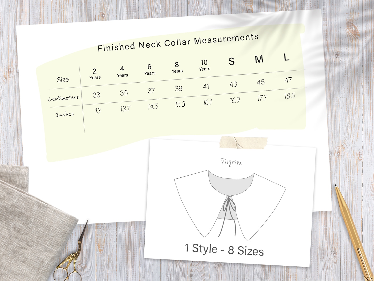 Pilgrim Collar Pattern | Detachable Sewing Pattern | Cosplay Pattern ...