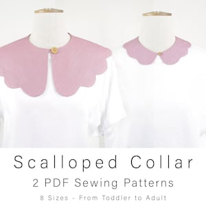Scalloped Collar Pattern | Removable Petal Collar | PDF Cosplay Pattern | From 3 Years to Adult | Easy Sewing Project Printable at Home