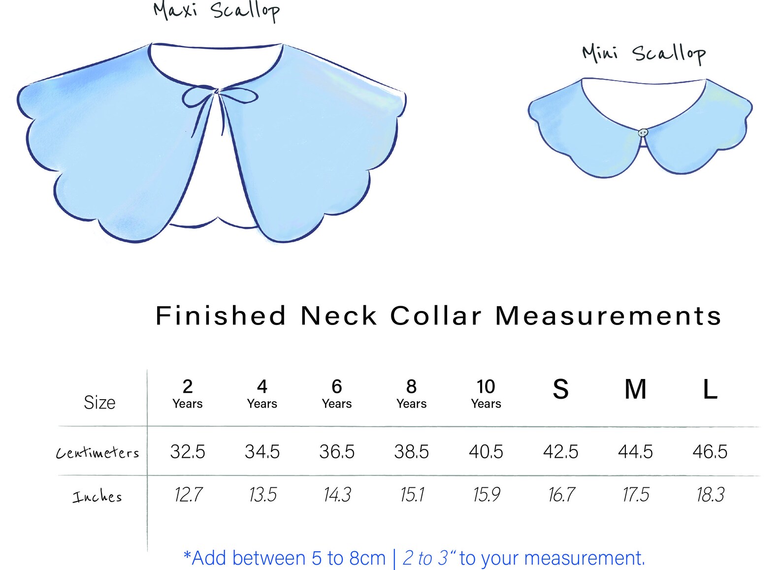 Scalloped Collar Pattern PDF Sewing Pattern Removable Petal | Etsy UK
