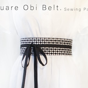 Wrap Belt Pattern | Fabric Warp Around Belt | Obi Belt Easy Sewing Pattern with Step-by-Step English Tutorial