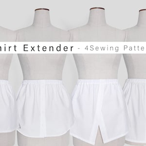 Shirt Extension PDF Sewing Pattern | Layering Skirt with Pockets | Hijab Cover | Booty Shaw l 8 Sizes and Step by Step English Tutorial