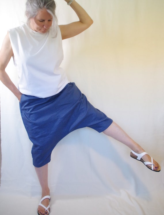 Harem Pants Sewing Pattern | Drop Crotch Loose Fit Trousers 