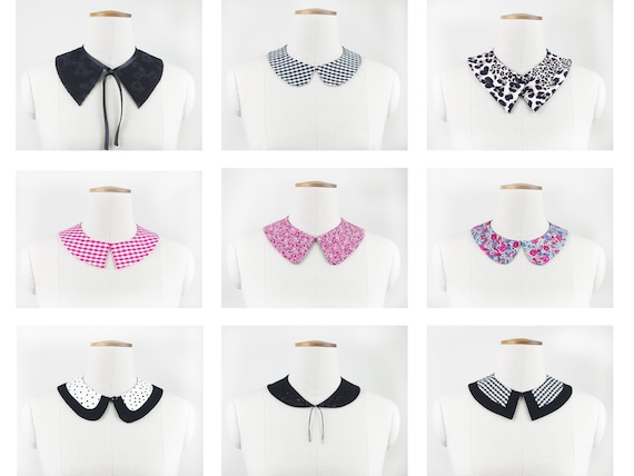 Collar Pattern | Cosplay Template | Set of 10 Digital Detachable Collars | PDF Sewing Pattern Fake Collar and Step-by-step  English Tutorial