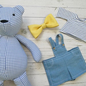 Paquete de patrones de costura Memory Bear en PDF / Patrones para oso de peluche, mono, camiseta y pajarita / Ideal para principiantes / Descarga instantánea #4