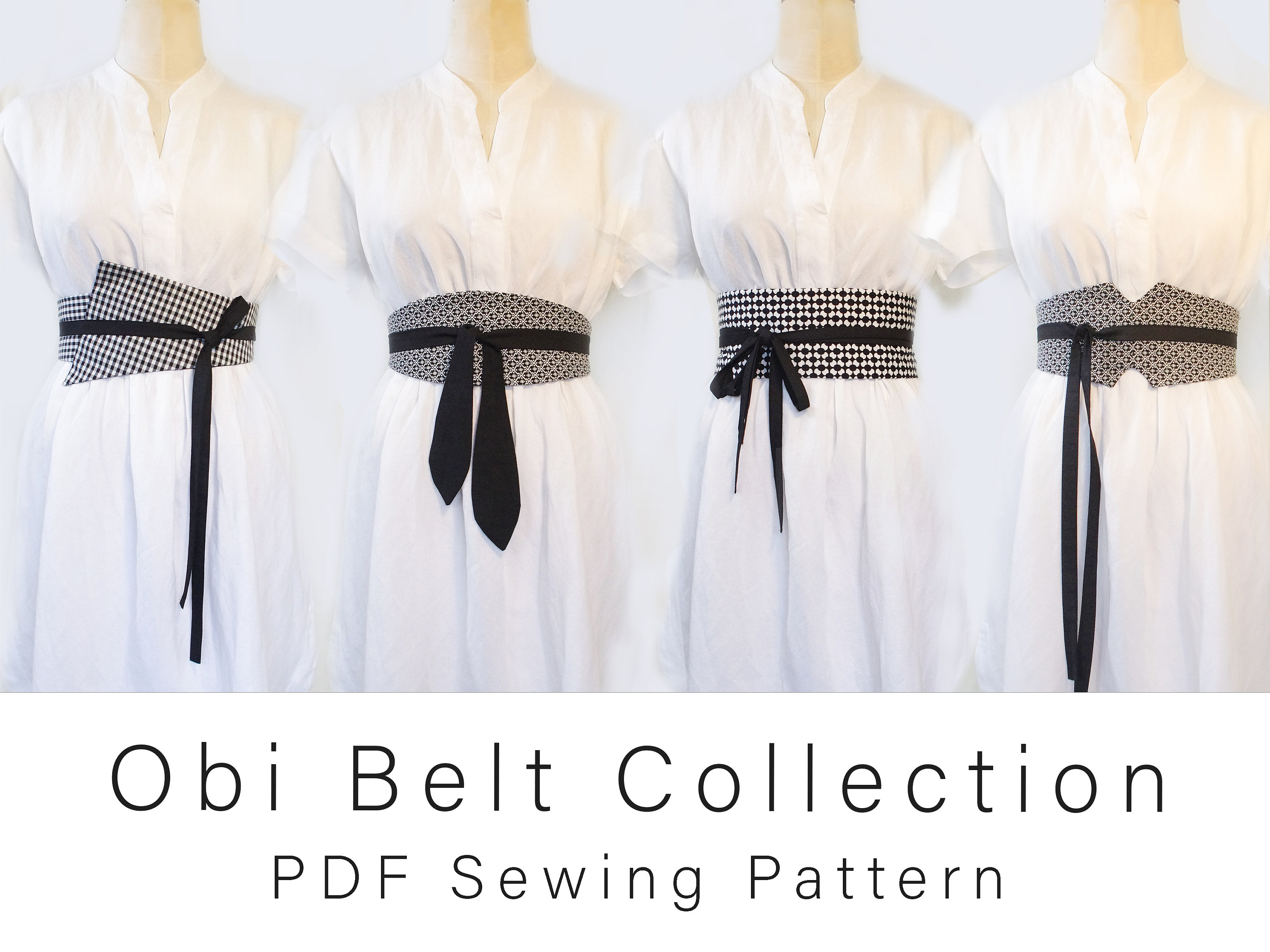 Obi Belt Sewing Pattern Collection, Fabric Warp Belt With Easy English  Tutorial 