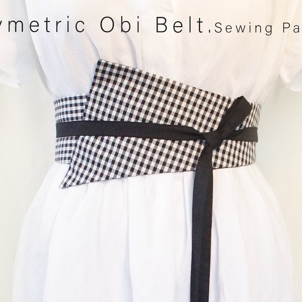Obi Belt Sewing Pattern | Fabric Warp Around | Asymmetrical Belt with Easy Step by Step English Tutorial | Corset Belt | Easy Sewing Pattern