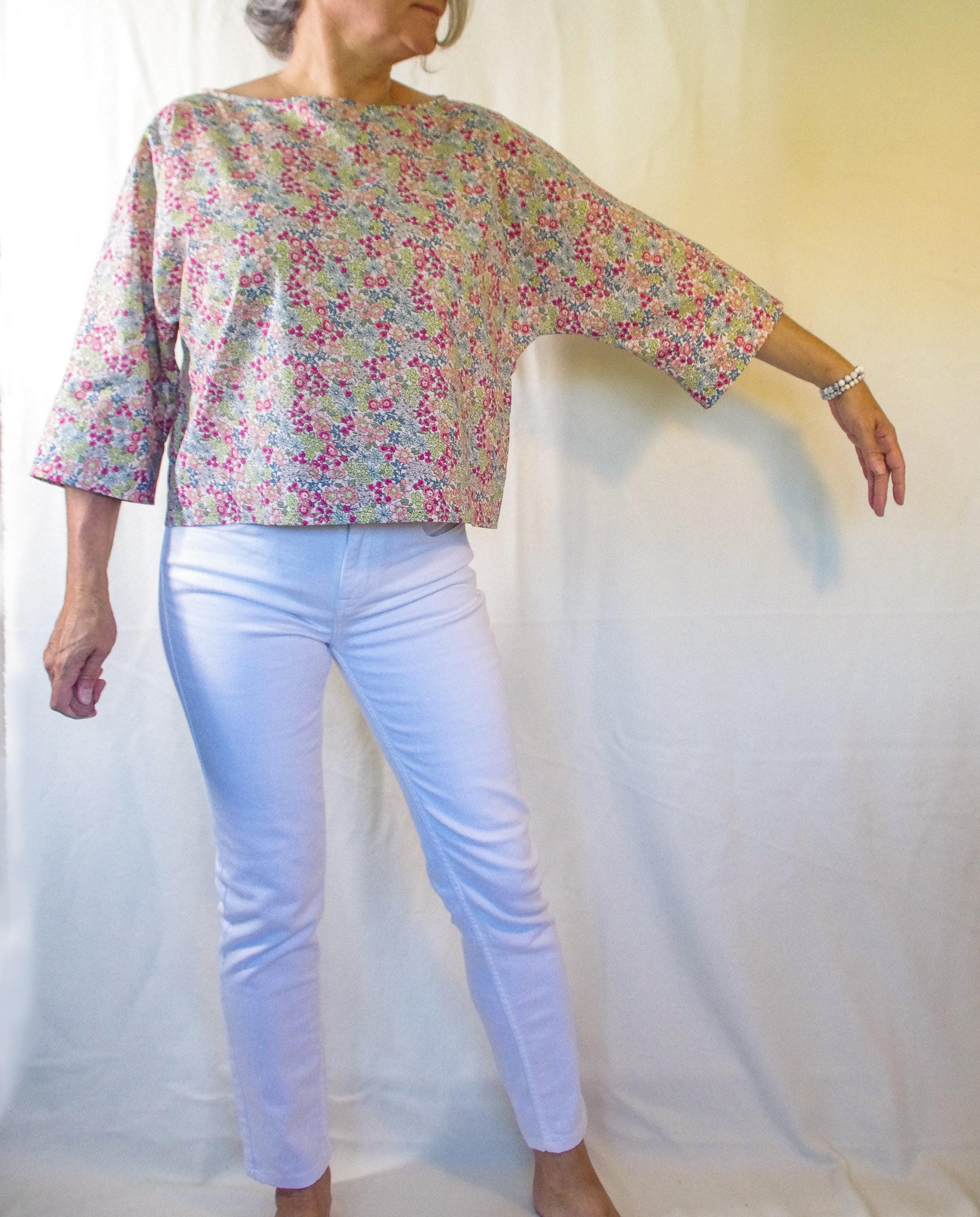 Easy Top Sewing Pattern | Boxy Top With Dolman Sleeve | Trendy Top ...