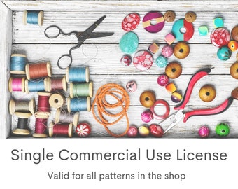 Single Commercial Use License to sell physical end samples produced with any pattern on the shop, up to 5000 end products.