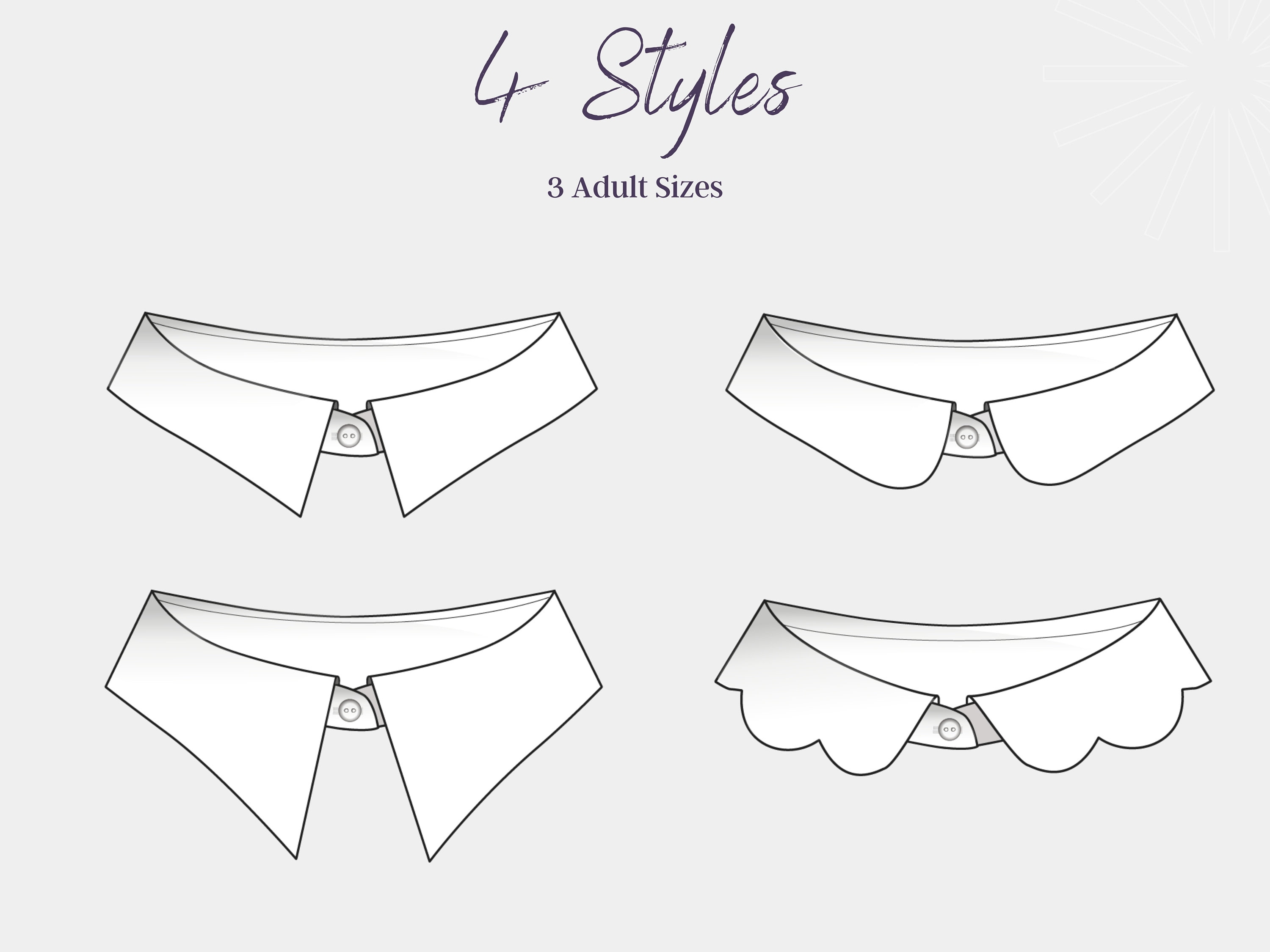 Detachable Collar Pattern Dickey Collar Sewing Pattern Etsy UK