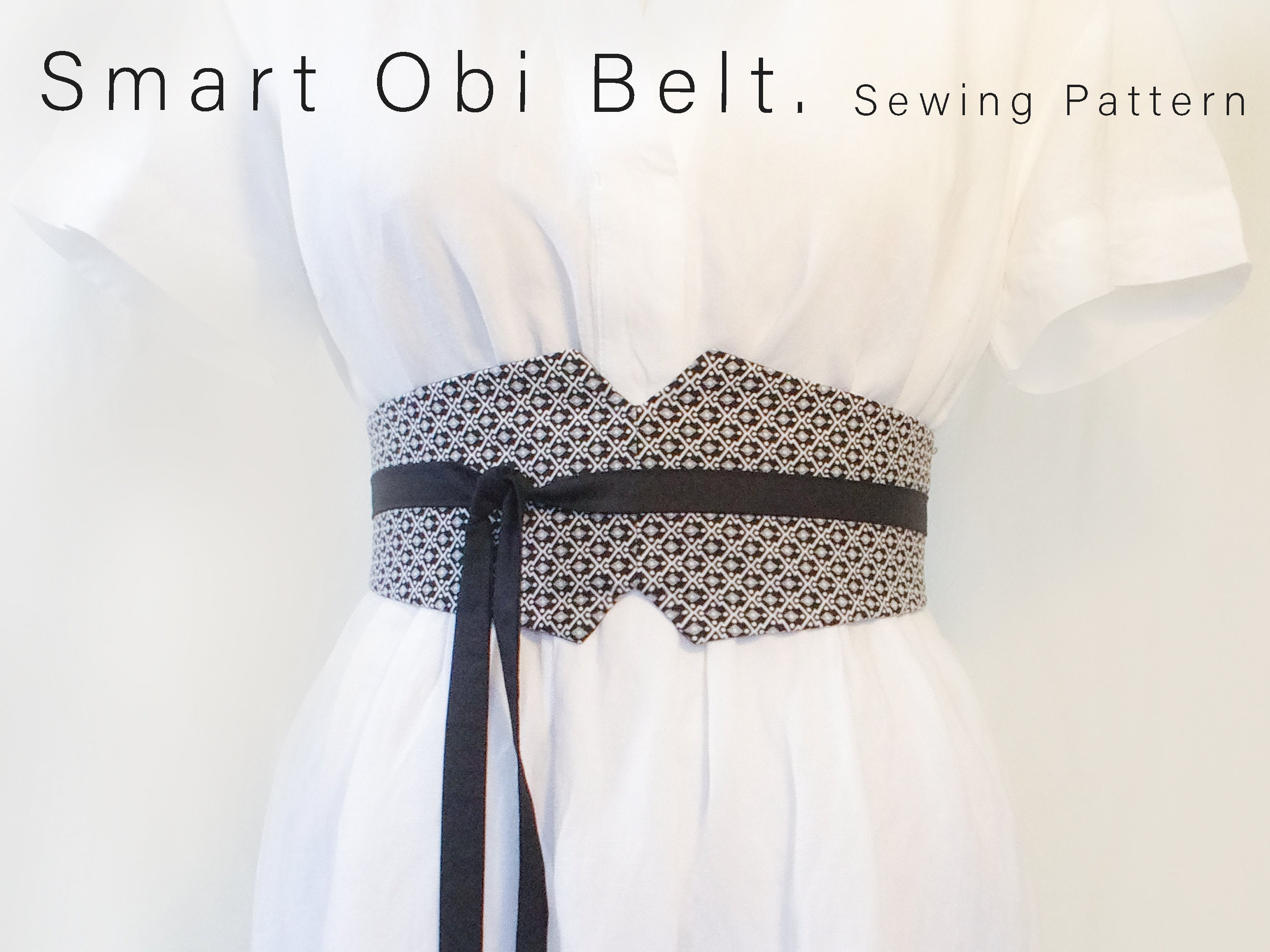 Wide Belt Sewing Pattern Fabric Warp Obi Belt With Easy Etsy