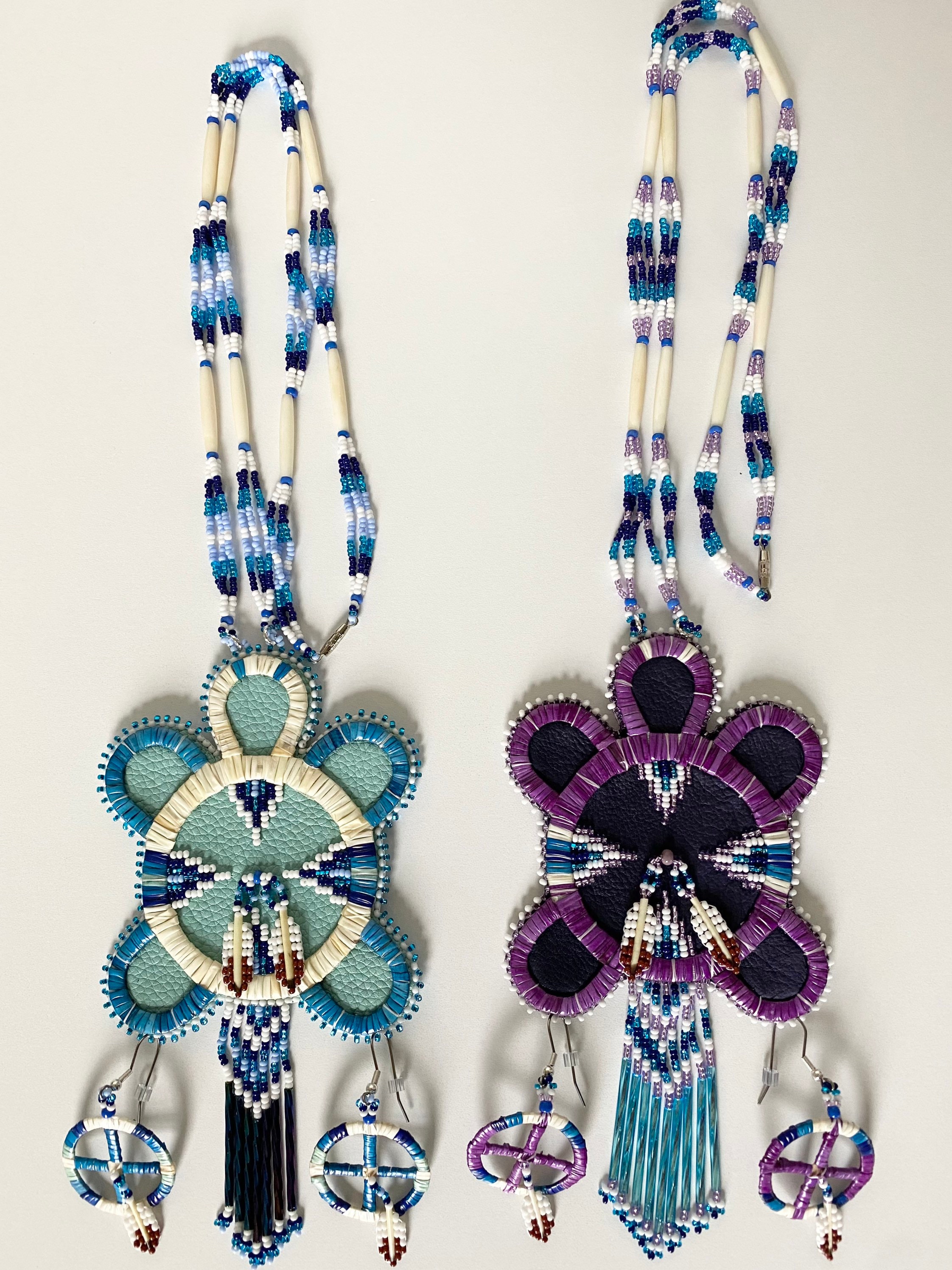 Quilled Turtle Medallion and Earrings Set Etsy