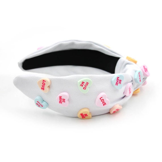 Conversation Heart Knotted Headband, Jeweled Valentine display picture 1