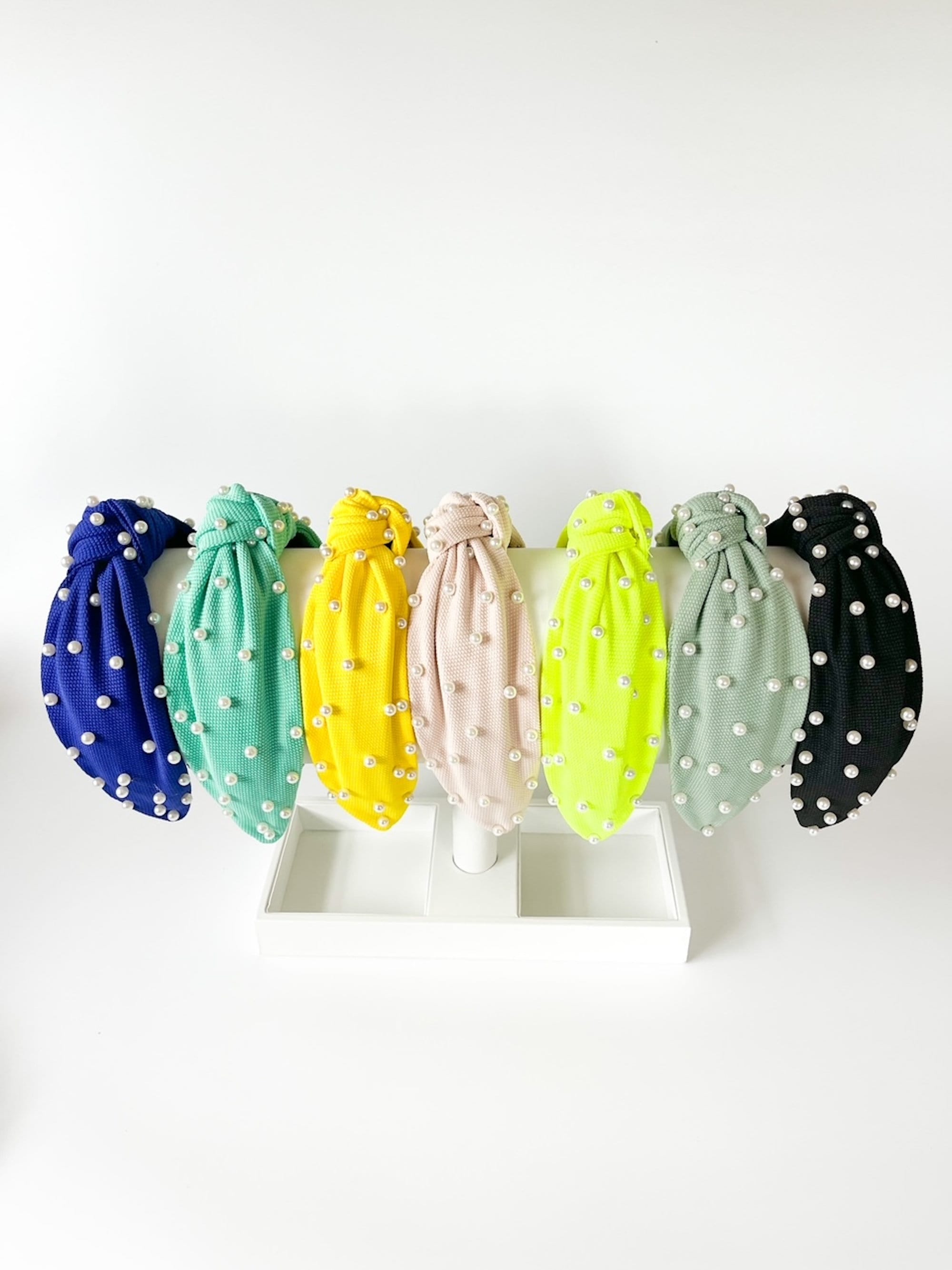 Embellished Blue Headband with Yellow Gems Twine and Love | Embellished Headband | Handcrafted Hair  main image 2