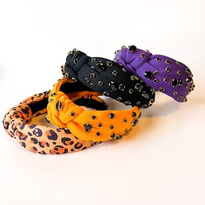 Halloween Headbands, Fall Headbands, Jeweled Headbands, Embellished Headbands, Knotted Headband, Leopard Headband, Skull Headband