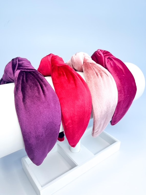 Italian Velvet Top Knot Headband, Textured Hair Accessory - Etsy display picture 1