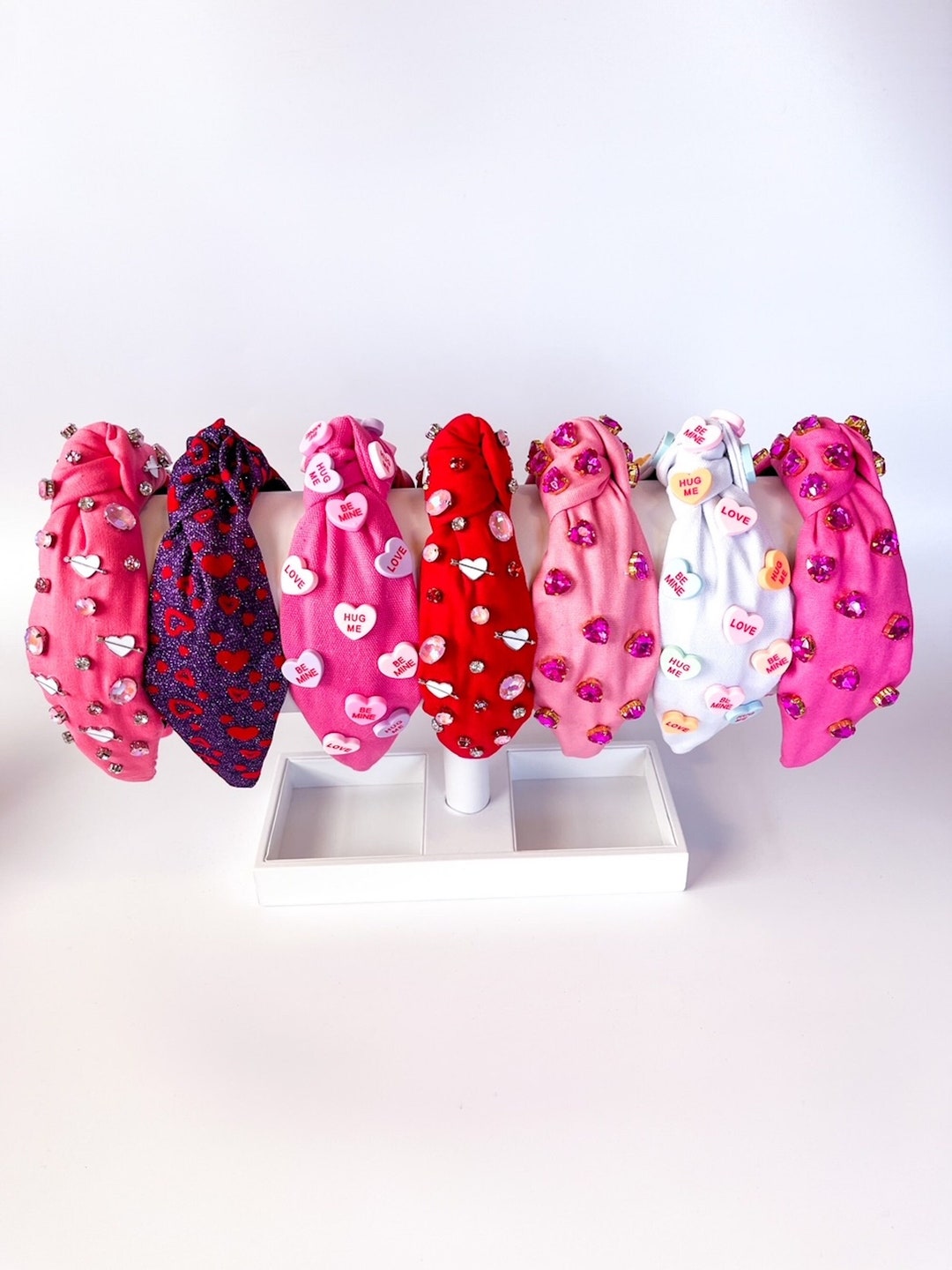 Valentine's Day Headband, Conversation Heart Headband, Luxury Knotted