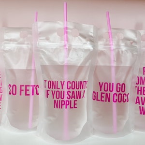 Mean Girls Drink Pouches Mean Girls Party Bachelorette Drink Pouches ...