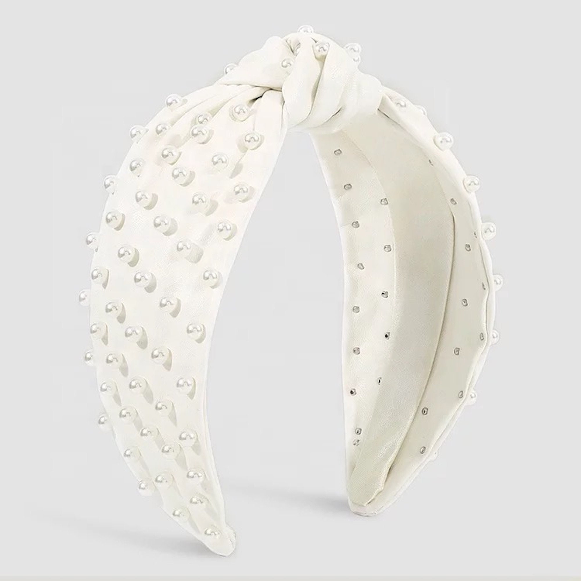 NWOT Etsy White with Vegan Pearls Headband OS Palatable Pearls - white - Paparazzi headband  main image 4