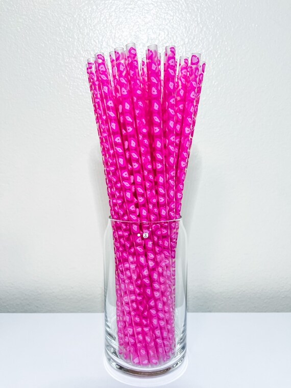 Christmas Leopard Straw, Cheetah Straw, Bulk Straws, Christmas Straws, Reusable  Straws, Plastic Straws, Leopard Straws, Party Straws 