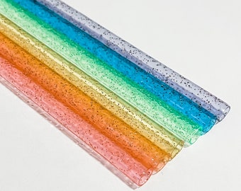 9" Glitter Straws, Confetti Straws, Retro Straws, Party Straws, Bulk Straws, Reusable Straws, Bachelorette Straws, Birthday Straws