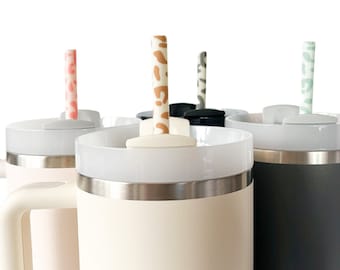 12&quot; 40oz Replacement Straws, 40oz Tumbler Leopard Straws, Cheetah Straws, Iced Coffee Straws, Extra Long Straws, 30oz Tumbler Straws