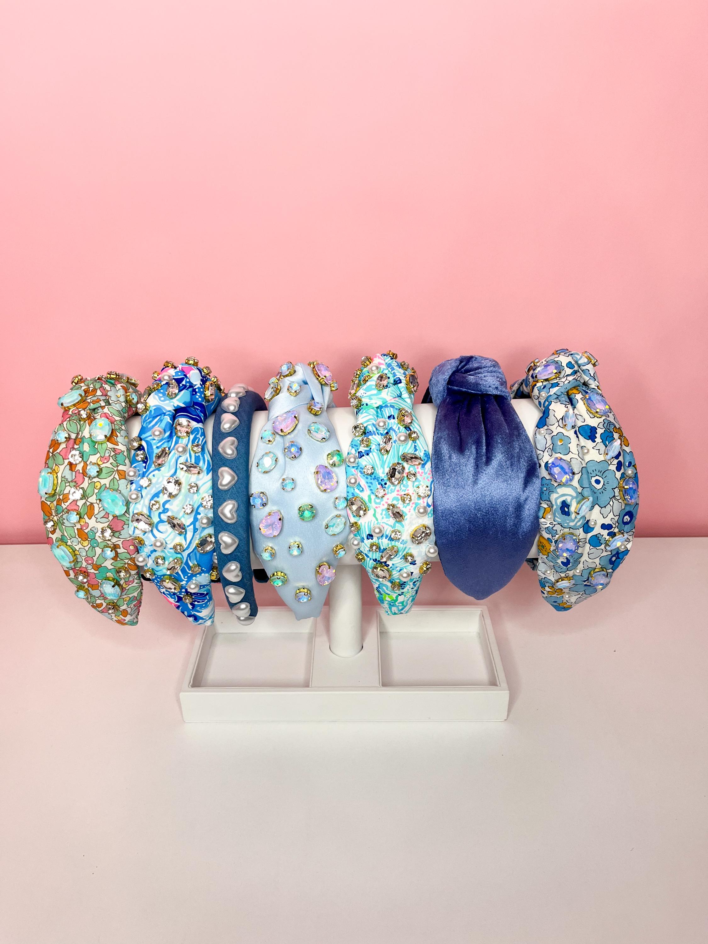 Light Blue Jeweled Headband - Etsy display picture 3