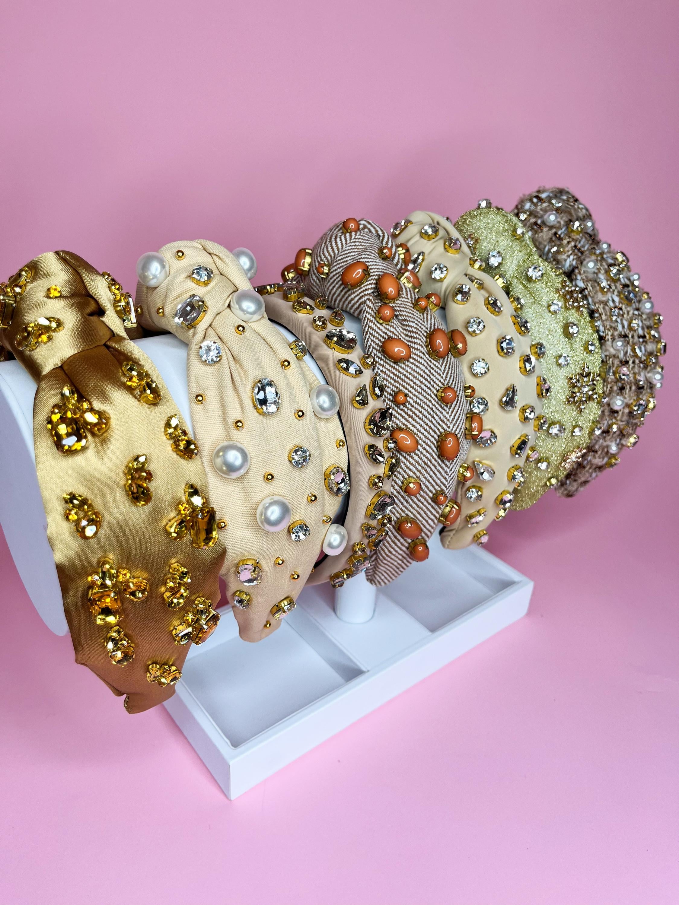 Gorgeous Baroque Crystal Embellished Headband – Champagne Gold Champagne and Crystal Headband - Etsy main image 2