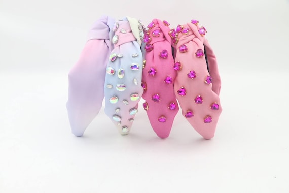 Luxury Knotted Heart Headbands, Tie Dye Headbands  display picture 3