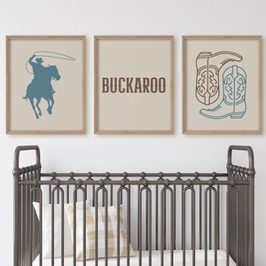 SET OF 3 - Cowboy Nursery Print, Western Boy Room Decor,  Cowboy Boots Print, Western Prints, Baby Room, Western Nursery Prints, Cowboy Room