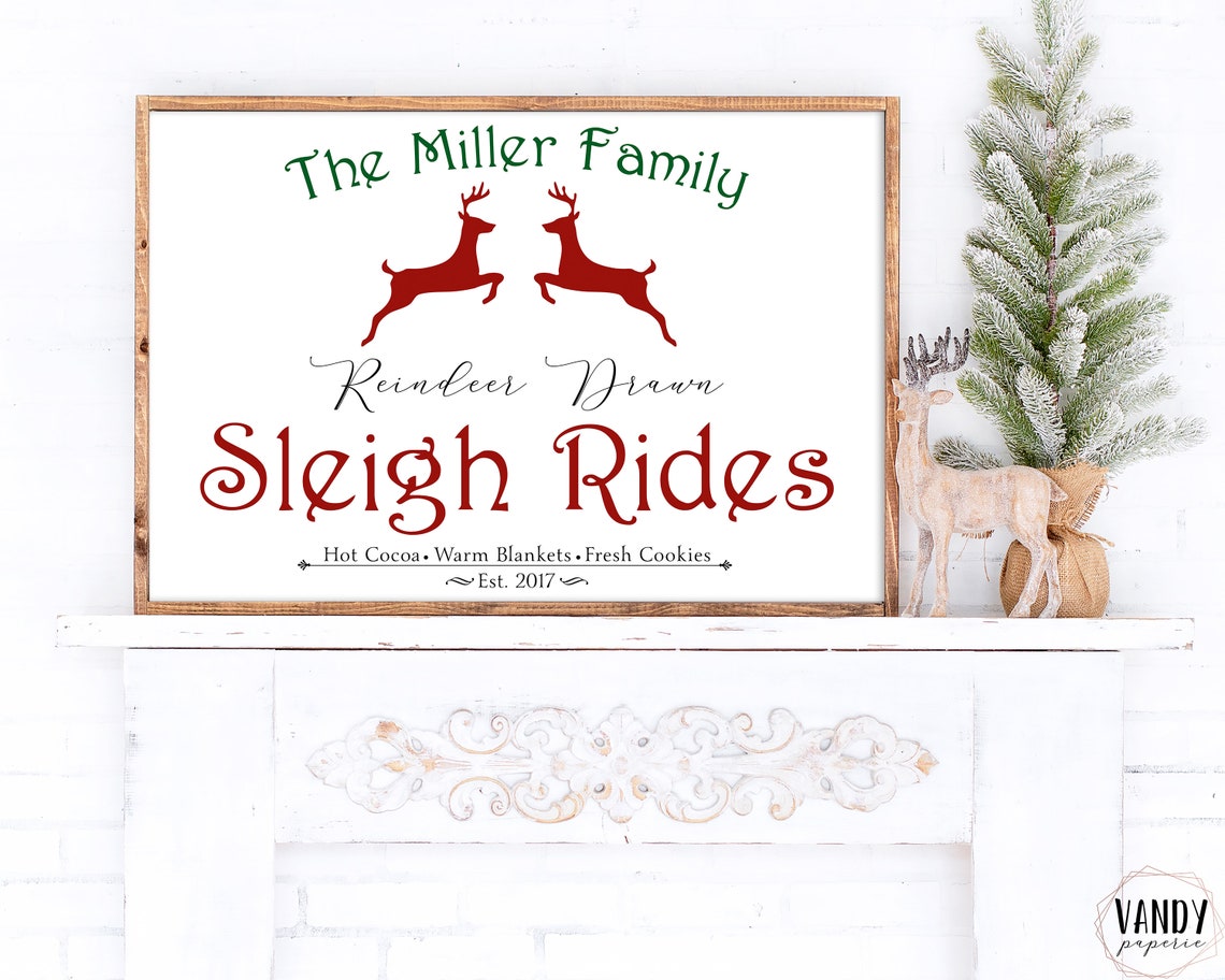 Sleigh Races Sign PERSONALIZED Sleigh Rides Sign Printable Custom Christmas - Etsy