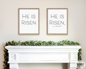 He is Risen Print, Matthew 23:6, Scripture Art, Easter Print, Religious Easter Decor, Easter Wall Art, Bible Verse Printable, Religious JPEG