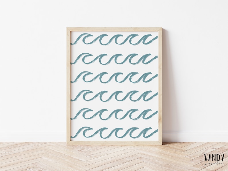 SET OF 3 Mightier Than the Waves Sign, Nursery Printables, Beach Nursery Sign, Ocean Nursery, Baby Room Decor, Nursery Sign image 2