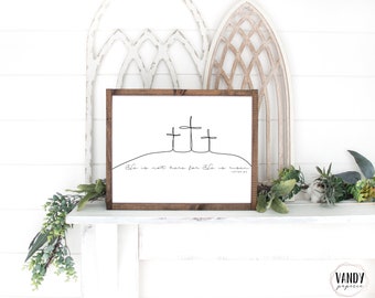 He is Risen Cross Print, Minimalist Easter Print, Matthew 28:6, Easter Decor, Religious Easter Decor, Easter Wall Art, Bible Verse Printable
