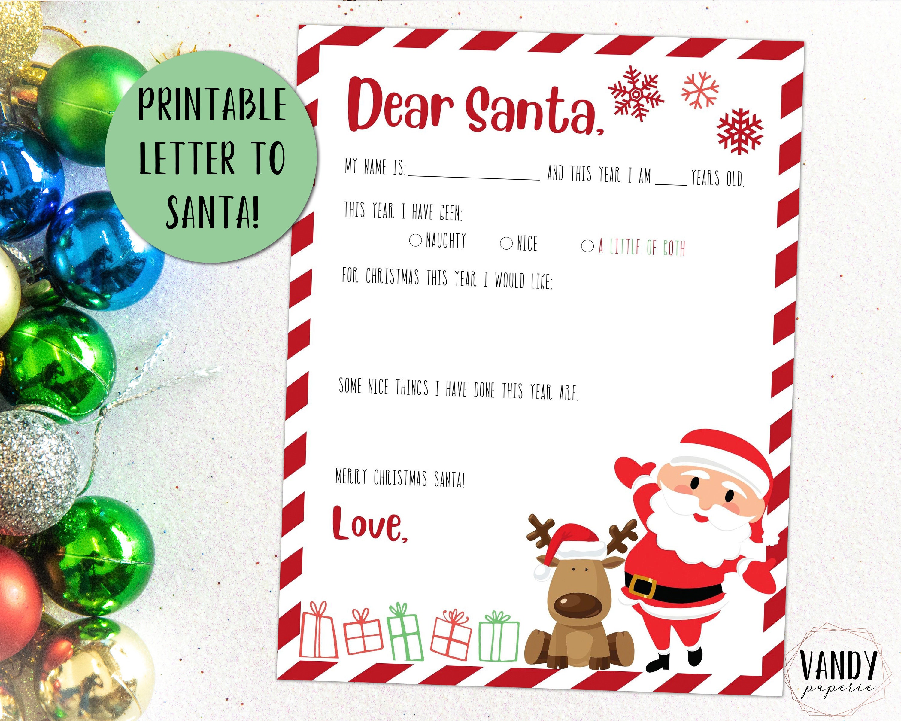 リリパット✨クリスマス✨LETTAR TO SANTA Christmas Letter to Santa EDITABLE, Santa Letter Template